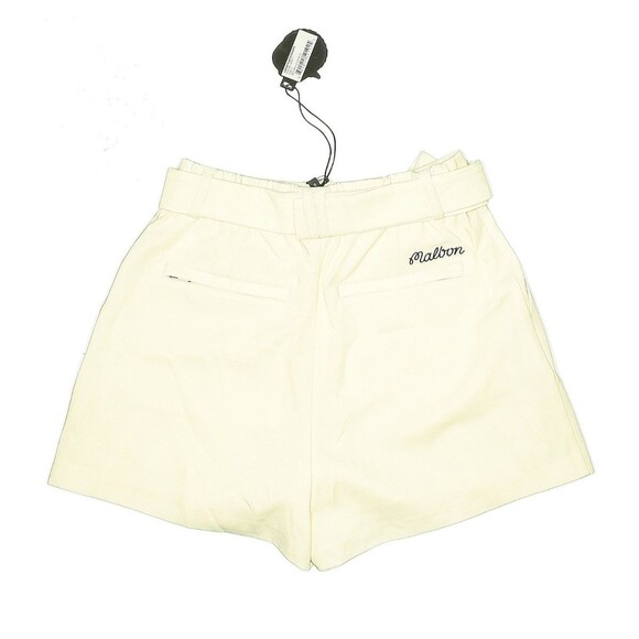 Malbon Golf Amara Pleated Shorts Belt White Ivory Women’s Size 0 - Picture 6 of 8